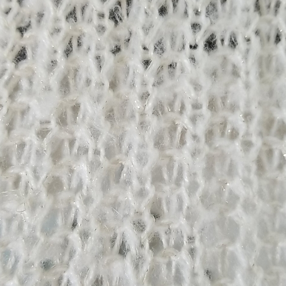 Aeropostale Knit Sweater Cream & Metallic Sm - Picture 3 of 8